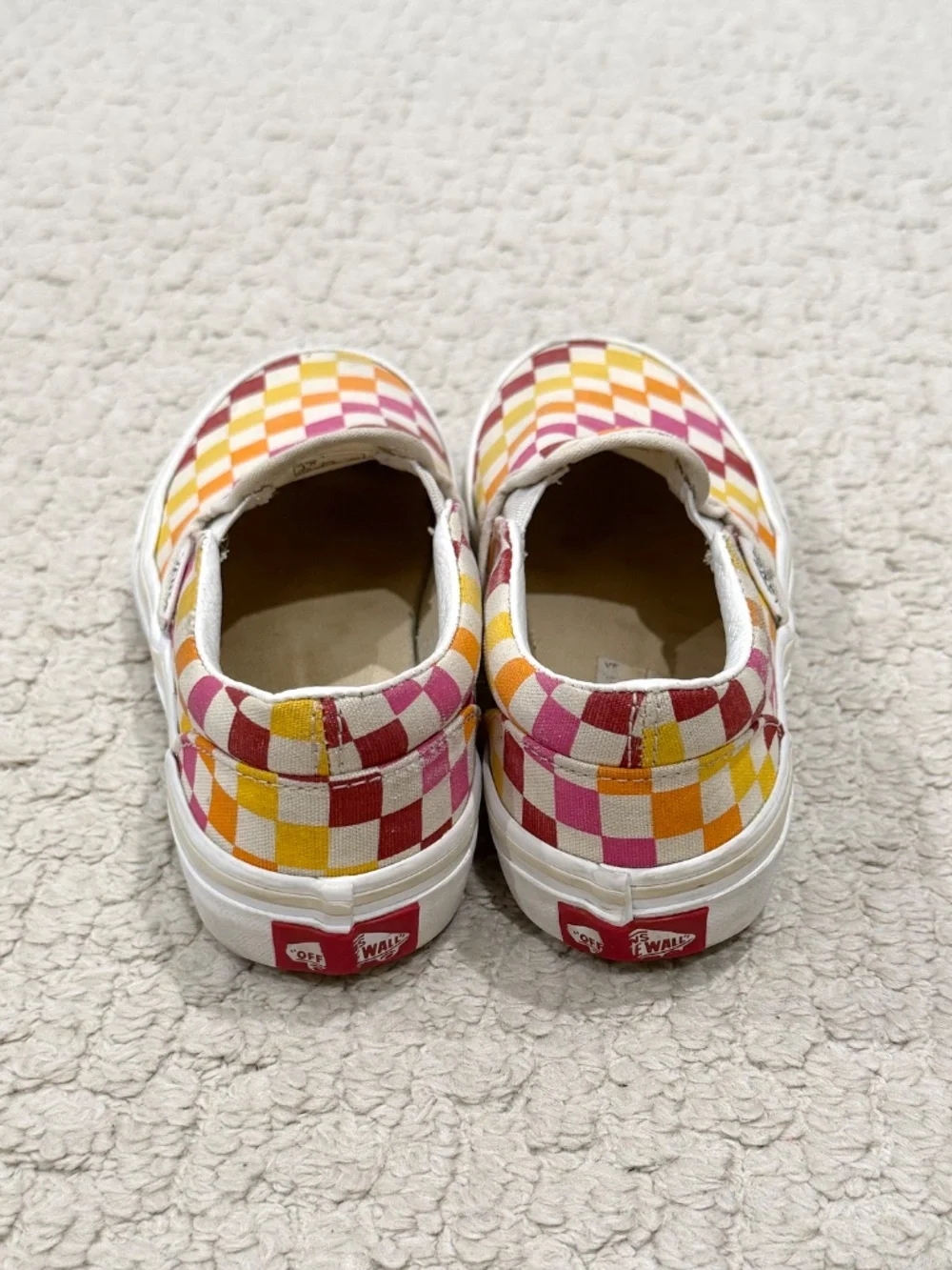 Kids Vans Checked Slip Ons Size 1